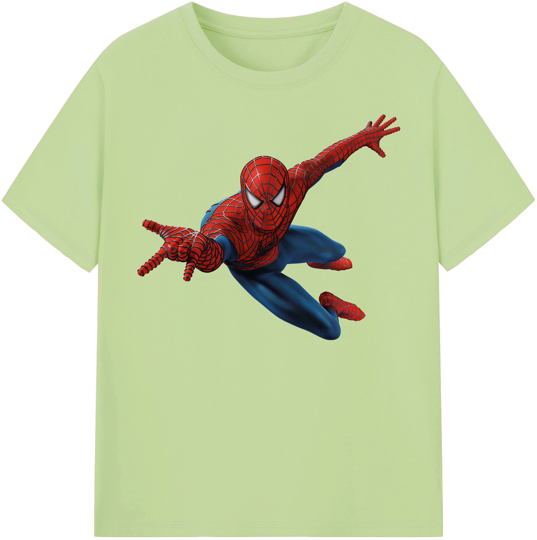 （画像用） Spider Man スパイダーマン 綿100％半袖Tシャツ（フロントプリント）